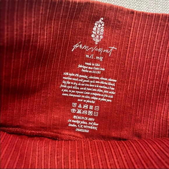 New Free People Good Karma Biker Shorts peach  acid wash M/L NWOT - Picture 7 of 8